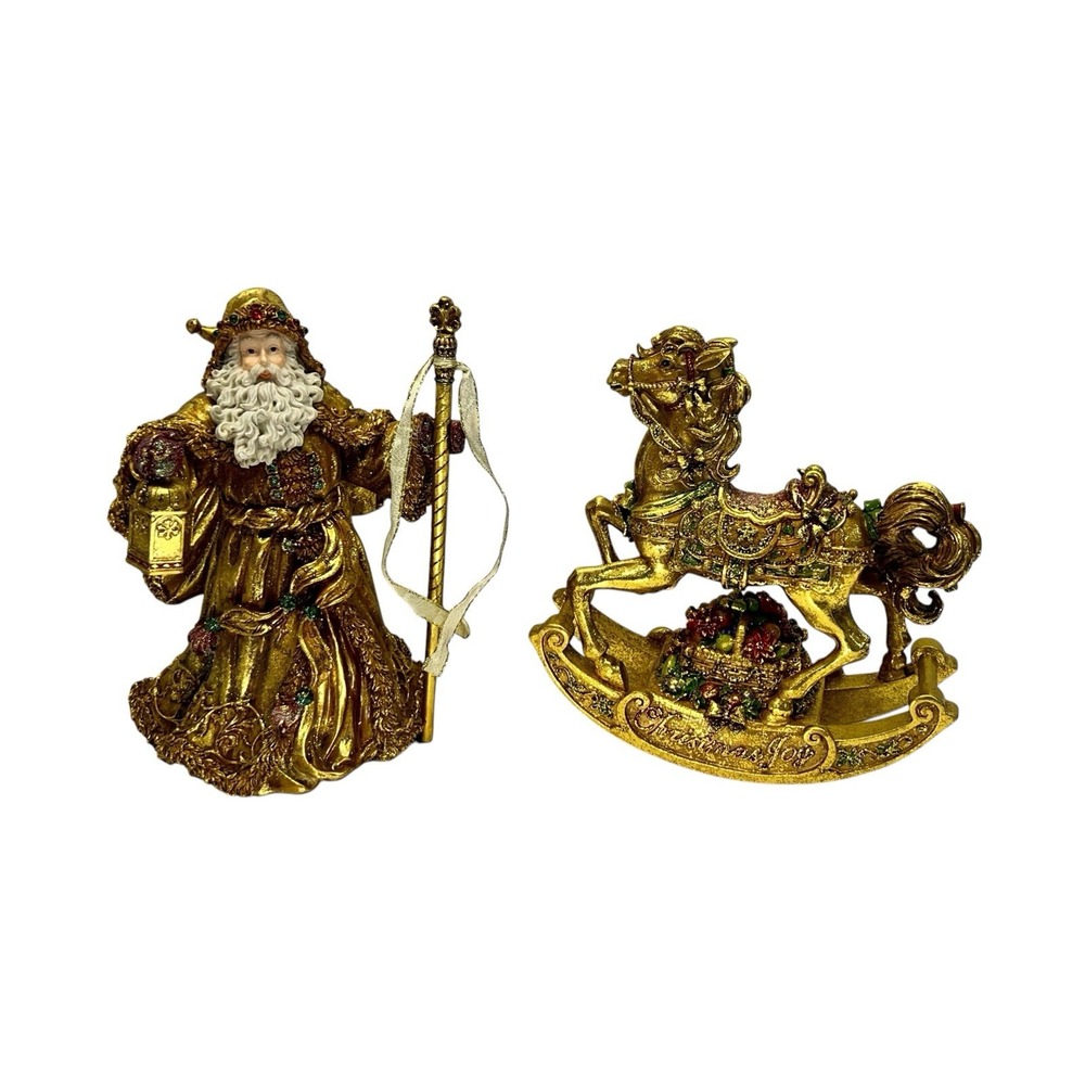 Christmas Carousel Horse & Santa Clause The San Francisco Music Box Company Work